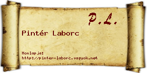 Pintér Laborc névjegykártya